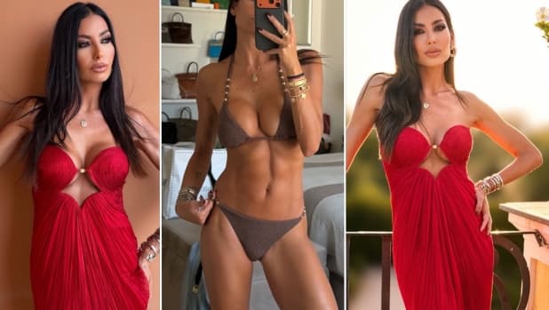 Elisabetta Gregoraci, relax a Monte Carlo: dai selfie in bikini all'abito rosso fuoco