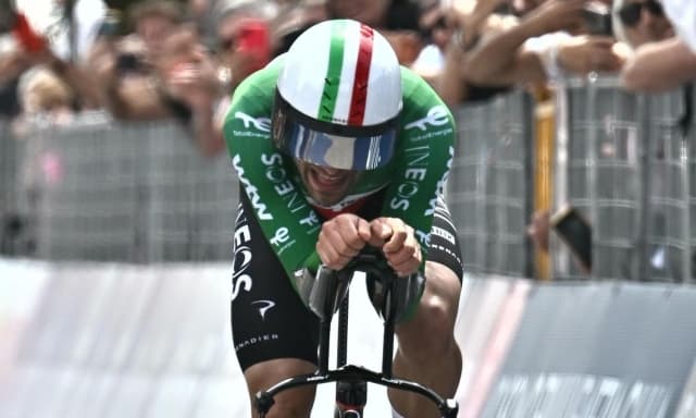 Tricolori crono, Ganna si conferma a Barolo. Affini caduto: a rischio il suo Tour
