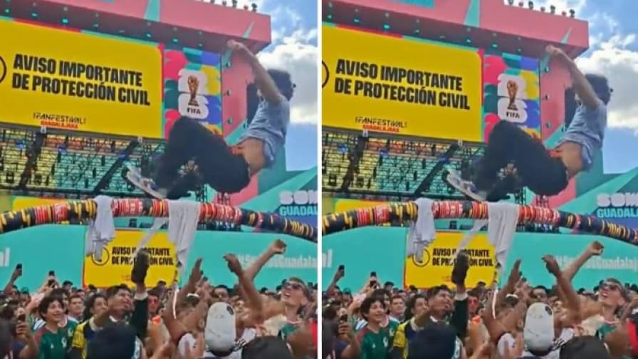 Follia messicana: creano un ponte con le birre e lanciano persone da un lato all'altro!