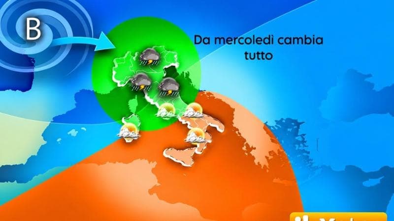 Previsioni meteo, ancora 5 giorni di caldo a 34-37°C, poi perturbazione atlantica e calo termico