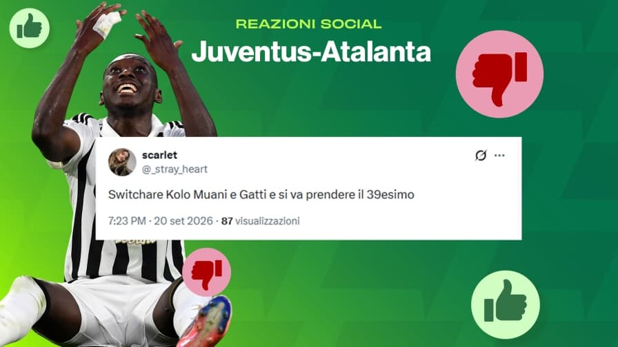 Juventus-Atalanta 2-0, le reazioni social: "Kolo è meglio in difesa"