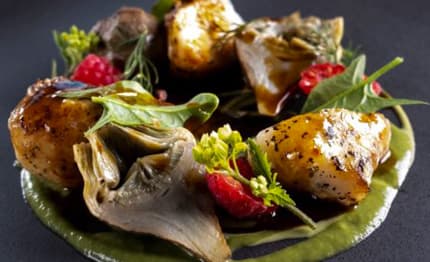 Cambusa: rana pescatrice, finocchietto selvatico e salsa al foie gras