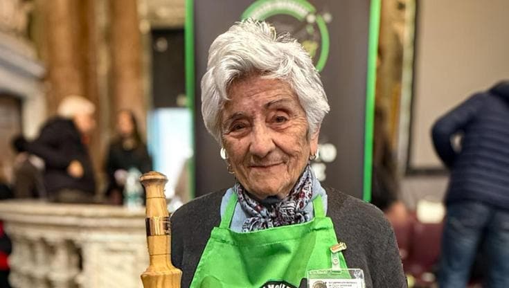 Carla Pensa, 85 anni, di Neirone, ha vinto il Campionato Mondiale del Pesto