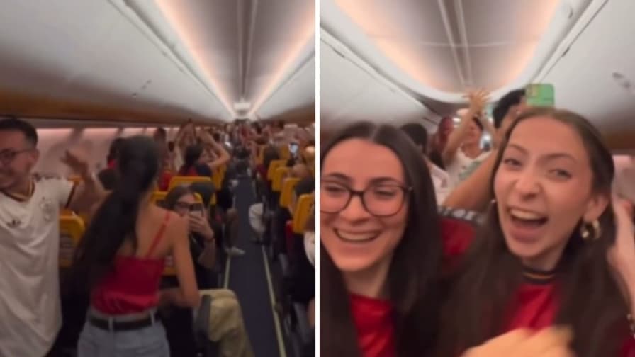 Il pilota annuncia il titolo mondiale: festa a bordo per la Spagna campione