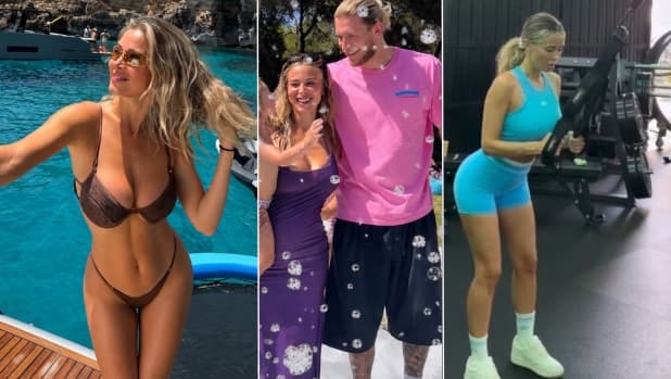 Diletta Leotta, a Ibiza con Loris Karius, tra schiuma party e allenamenti in palestra