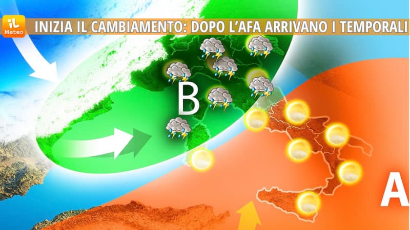 Previsioni meteo, inizia il cambiamento: dopo l’afa arrivano i temporali
