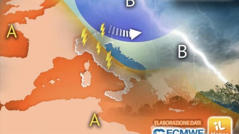 Meteo, l’anticiclone perde forza: in arrivo altri temporali ma al Sud farà ancora caldo