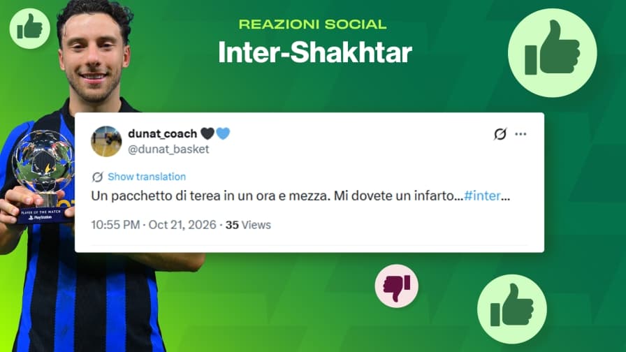 "Mi dovete un infarto" e Carlos Augusto "in stato di grazia"! Reazioni social a Inter-Shakhtar
