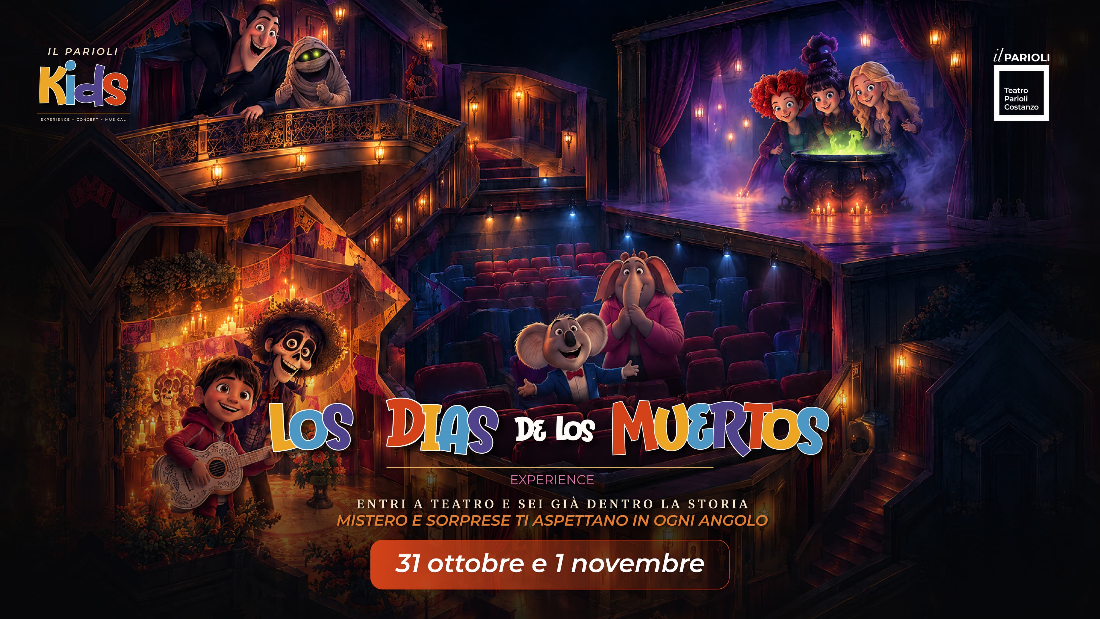 Il Teatro Parioli di Roma si veste di Halloween con l'evento Los Días de los Muertos