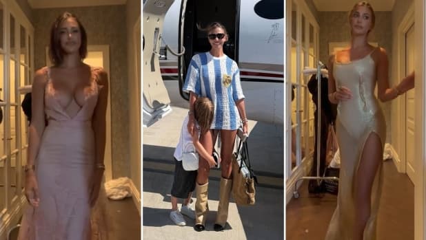 La "noche" palermitana di Belen Rodriguez: look da sogno, champagne e un arrivo da vera star