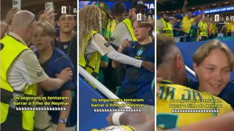 Neymar, il figlio bloccato due volte dagli steward: il brasiliano interviene e...
