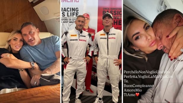 Totti compie 50 anni e vola a Las Vegas con Noemi e i figli