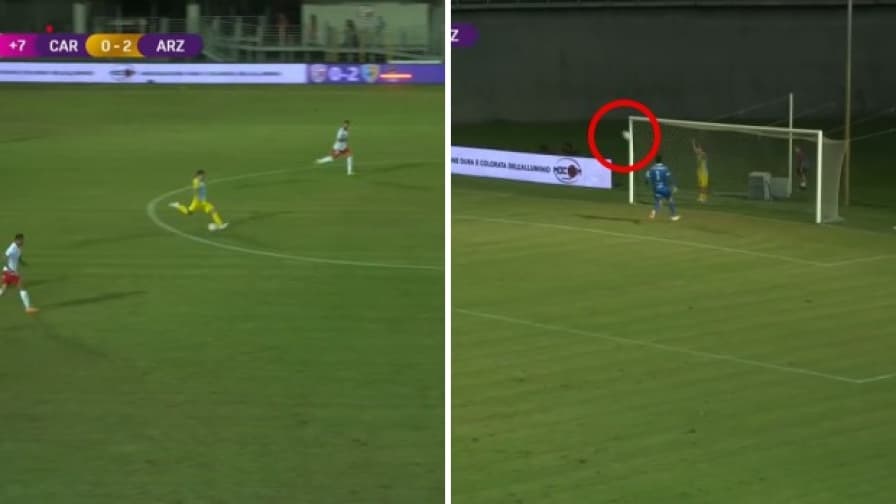 Carpi-Arzignano, highlights: Lanzi tira da centrocampo e segna un gol assurdo