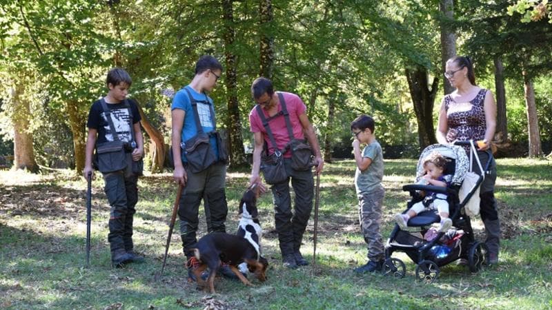 Papà, mamma e tre figli. Se cercare tartufi è affare di famiglia: “Viene pure la piccola di 18 mesi”