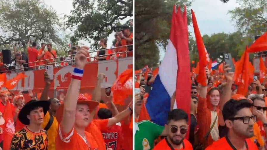 Delirio olandese prima della Svezia: quasi 5000 tifosi sfilano a Houston