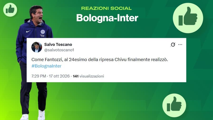 Difesa "imbarazzante", Chivu "come Fantozzi": le reazioni a Bologna-Inter